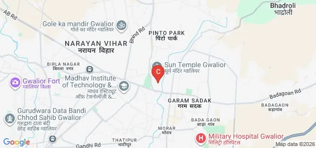 SR College of Education, Gwalior Map
