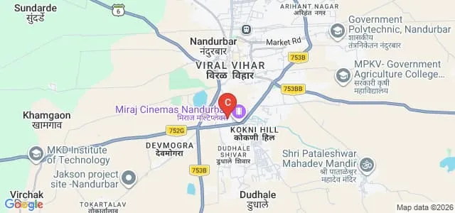 Shri Kakasaheb Hiralal Maganlal Chaudhari Arts, Commerce and Science College, Nandurbar Map