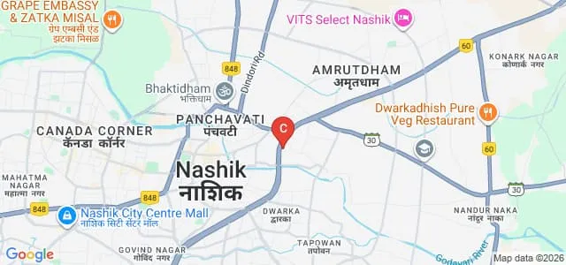 Mahatma Gandhi Vidyamandir's Samajshree Prashantdada Hiray College of Hotel Management and Catering Technology, Nashik Map