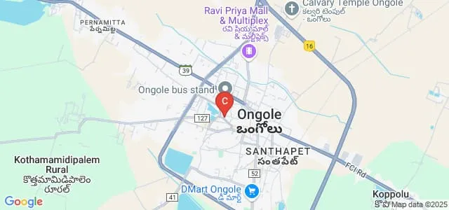 BA and KR College of Education, Prakasam Map
