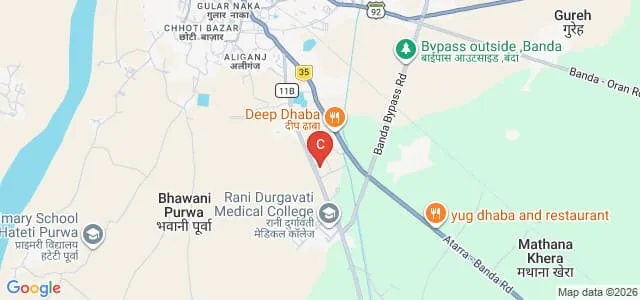 Raja Devi Degree College, Banda Map