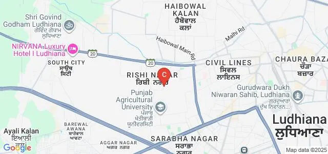 Government Institute of Textile Chemistry and Knitting Technology, Ludhiana Map