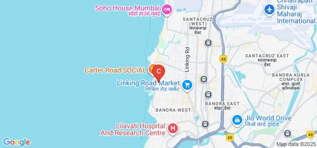 Rizvi College of Arts Science and Commerce, Bandra Map