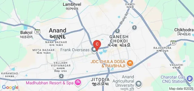 Anand Law College, Anand Map