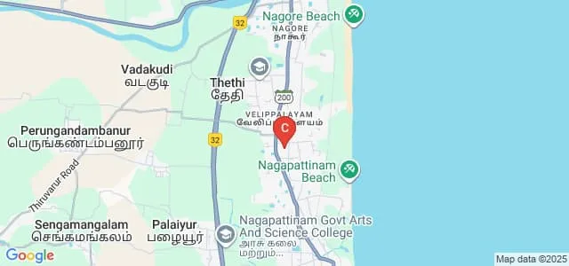 ADJ Dharmambal Polytechnic College, Nagapattinam Map