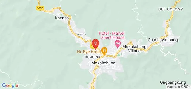 Jubilee Memorial College, Mokokchung Map