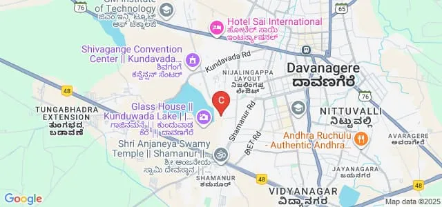 Bapuji Institute of Hi-Tech Education, Davangere Map