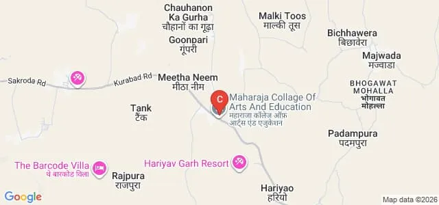 Maharani Girls B Ed College, Udaipur Map