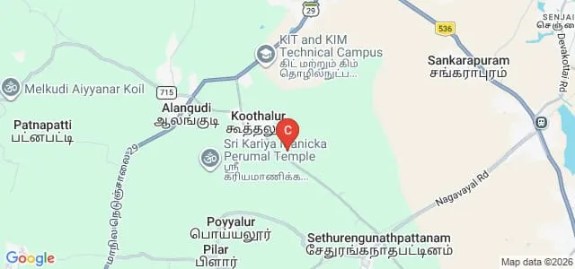 Koviloor Andavar College of Physical Education and Sports, Karaikudi Map