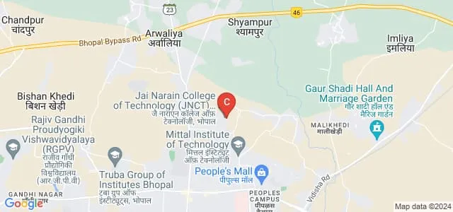 Jai Narain College of Pharmacy, JNCT Professional University, Bhopal Map