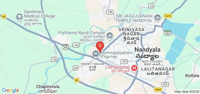 PSC and KVSC Government College, Nandyal Map