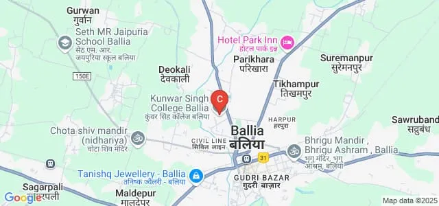 Kunwar Singh PG College, Ballia Map