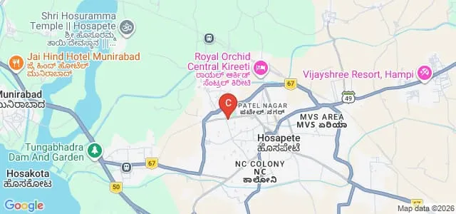 Vijayanagara College, Hospet Map