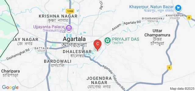 Maharaja Bir Bikram College, Agartala Map
