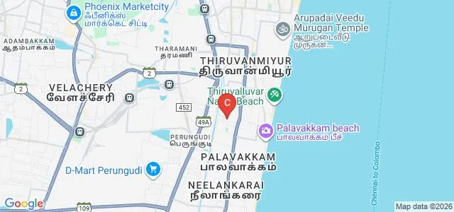 Chennai Film School, Chennai Map