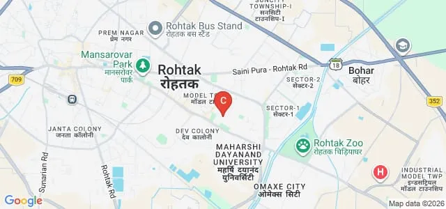 Maharani Kishori Jat Kanya Mahavidyalya, Rohtak Map