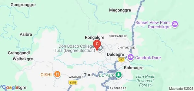 Don Bosco College of Teacher Education, Tura Map
