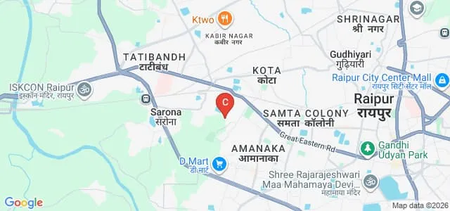 Vipra Arts Commerce and Physical Education College, Raipur Map