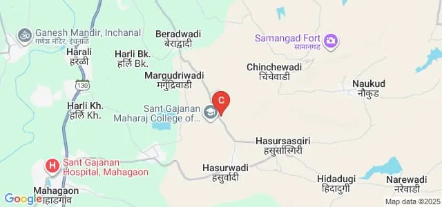 Sant Gajanan Maharaj School of Nursing, Chinchewadi Map
