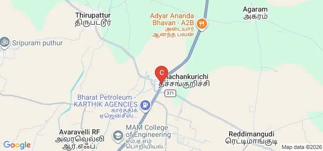 MAM College of Education, Siruganur Map