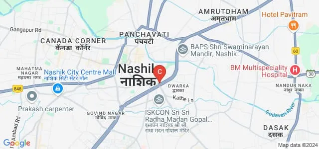 Ganpatrao Adke College of Nursing, Nashik Map
