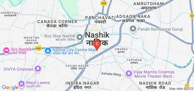 National Senior College, Nashik Map