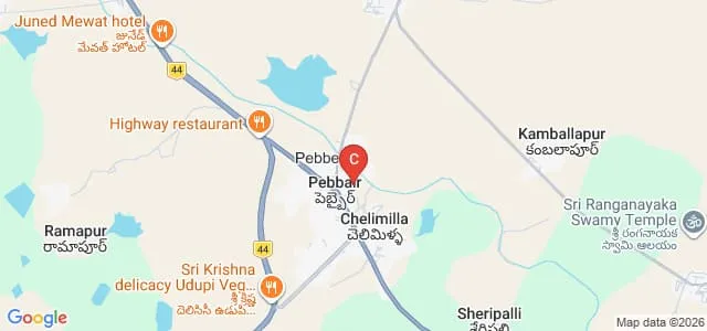 Navabharathi College of Education, Pebbair Map