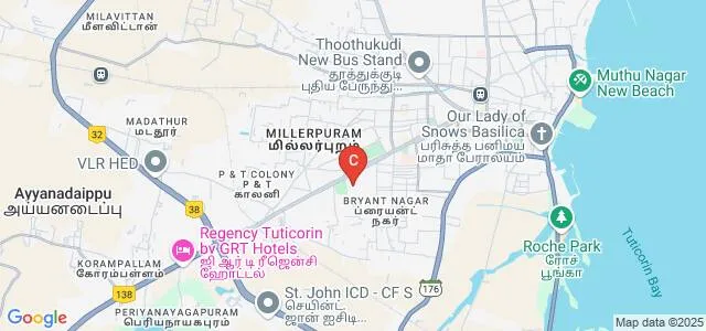 VO Chidambaram College of Education, Tuticorin Map