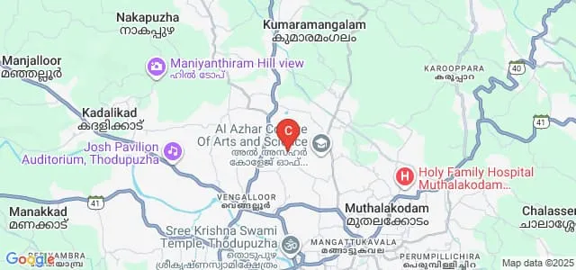 Co-Operative School of Law, Thodupuzha Map