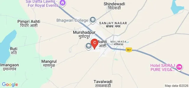 SCSPA College of Agriculture, Ashti Map