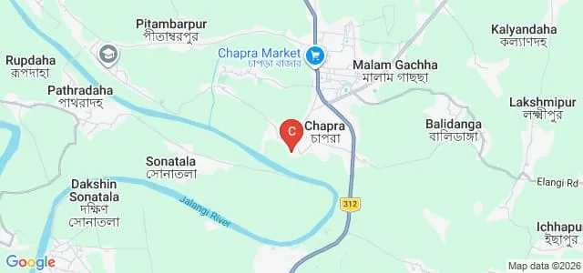 Chapra Bangaljhi Mahavidyalaya, Nadia Map