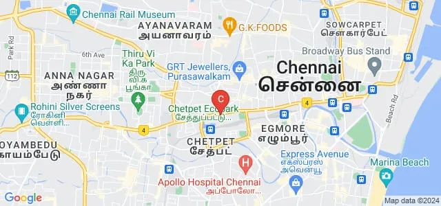 Vinayaka Mission's School of Economics and Public Policy, Chennai Map