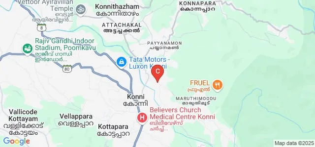 VNS College of Arts and Science, Konni Map
