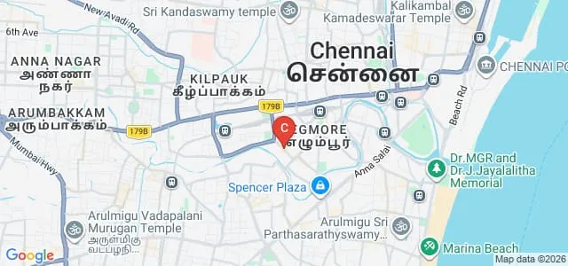 Madras School of Social Work, Chennai Map