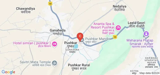 Shri Suraj Narayan Pareek Mahila Teacher Training College, Pushkar Map