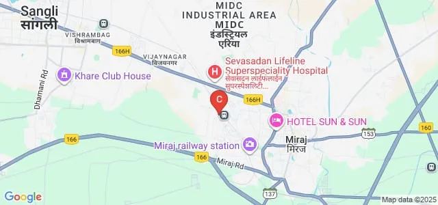 Sanjay Bhokare Group of Institutes, Miraj Map