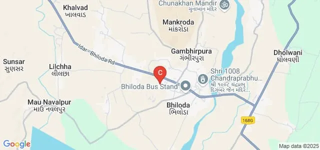Adivasi Arts and Commerce College, Bhiloda Map
