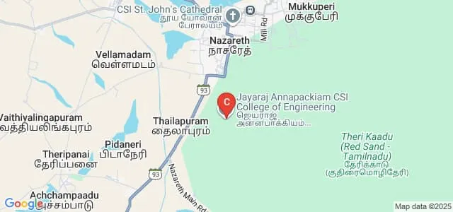 Jayaraj Annapackiam CSI College of Engineering, Nazareth Map