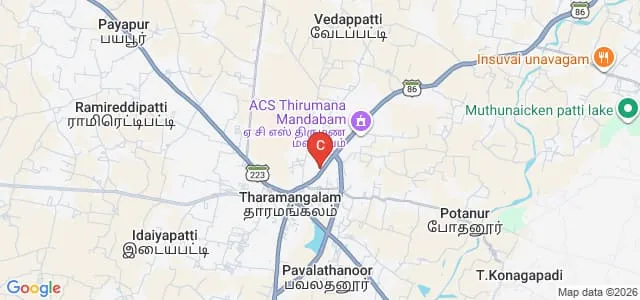 Sengunthar College of Education, Tharamangalam Map