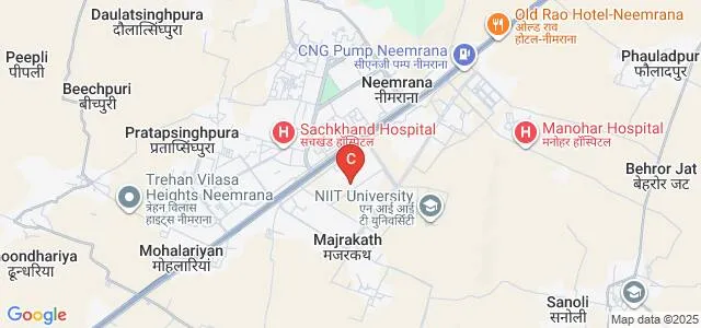 Tribhuvan College of Environment and Development Sciences, Nalanda University Centre, Neemrana Map