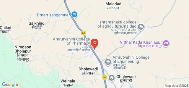 Amrutvahini Institute of Management and Business Administration, Sangamner Map