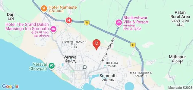 Mahila Arts and Commerce College, Veraval Map