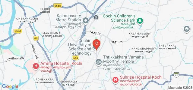 Department of Physical Oceanography, Cochin University of Science and Technology, Kochi Map