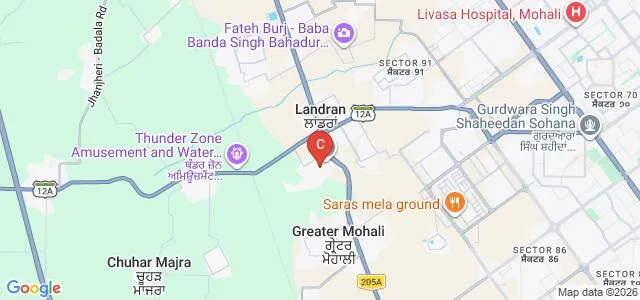 Chandigarh College of Hotel Management and Catering Technology, Mohali Map