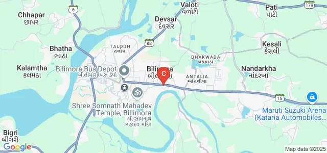 VS Patel College of Arts and Science, Navsari Map