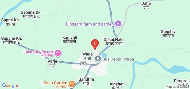 Dr Shantilal Dhanji Devsey Arts College and Commerce and Science College, Wada Map