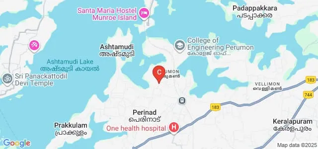 College of Engineering, Perumon Map