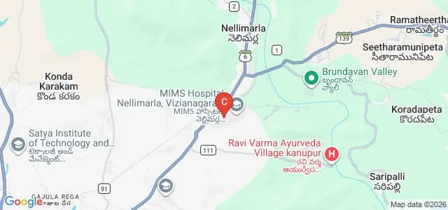 Maharajahs Institute of Medical Sciences, Nellimarla Map