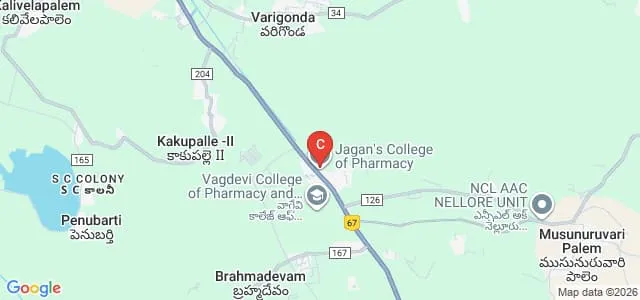 Jagan's College of Pharmacy, Nellore Map