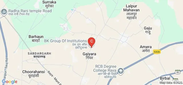 BK Polytechnic, Mathura Map